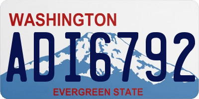 WA license plate ADI6792