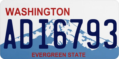 WA license plate ADI6793