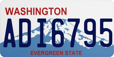 WA license plate ADI6795