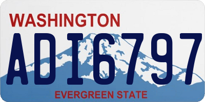 WA license plate ADI6797