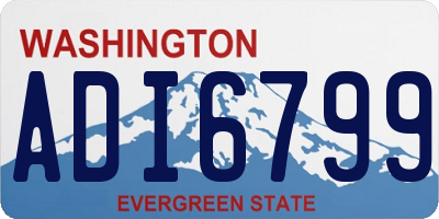 WA license plate ADI6799