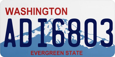 WA license plate ADI6803