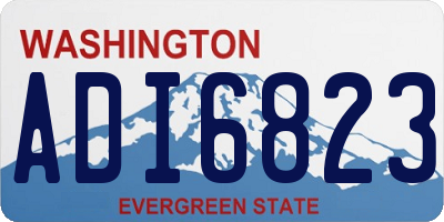 WA license plate ADI6823