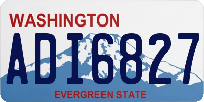 WA license plate ADI6827