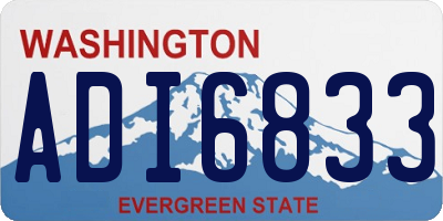 WA license plate ADI6833