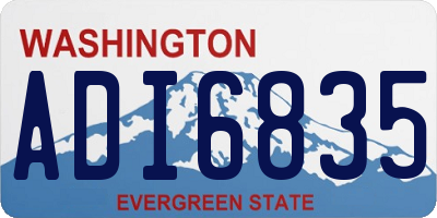 WA license plate ADI6835