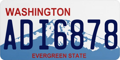 WA license plate ADI6878