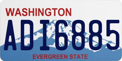 WA license plate ADI6885