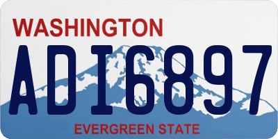 WA license plate ADI6897