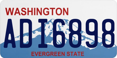 WA license plate ADI6898