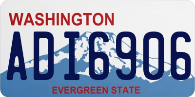WA license plate ADI6906