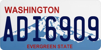 WA license plate ADI6909