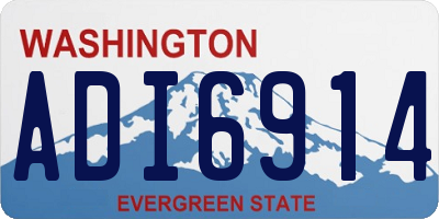 WA license plate ADI6914