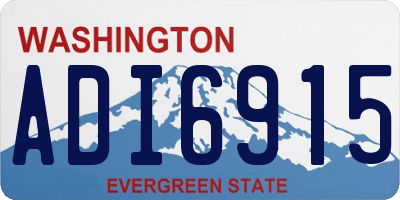 WA license plate ADI6915