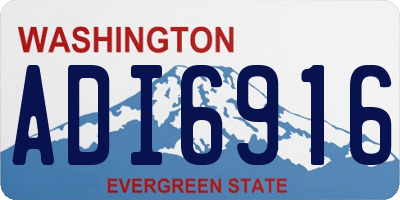 WA license plate ADI6916