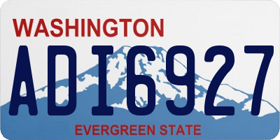 WA license plate ADI6927