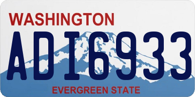 WA license plate ADI6933