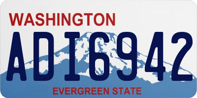 WA license plate ADI6942