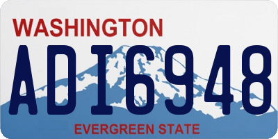 WA license plate ADI6948