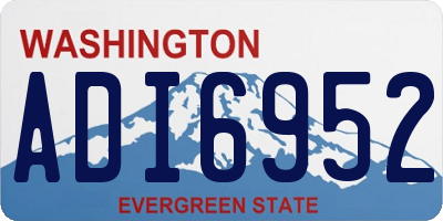 WA license plate ADI6952