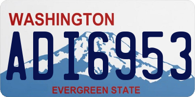 WA license plate ADI6953
