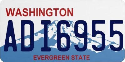 WA license plate ADI6955