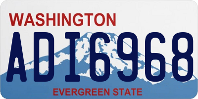 WA license plate ADI6968