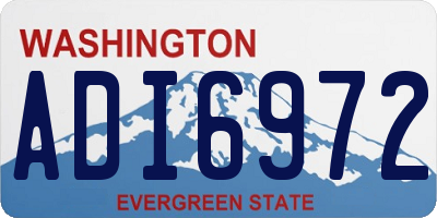 WA license plate ADI6972