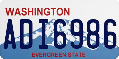 WA license plate ADI6986