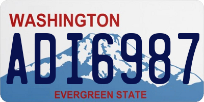 WA license plate ADI6987