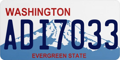 WA license plate ADI7033