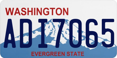 WA license plate ADI7065