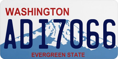 WA license plate ADI7066