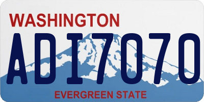 WA license plate ADI7070