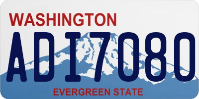 WA license plate ADI7080
