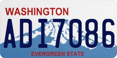WA license plate ADI7086