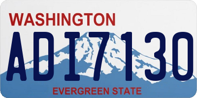 WA license plate ADI7130