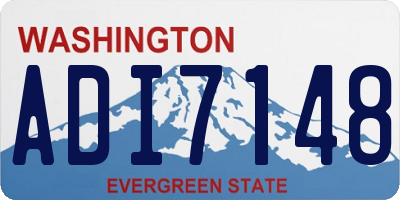 WA license plate ADI7148