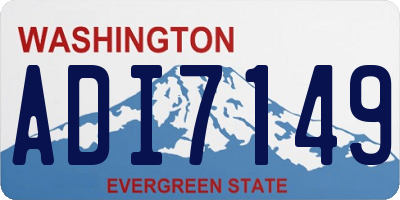 WA license plate ADI7149