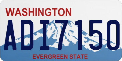 WA license plate ADI7150