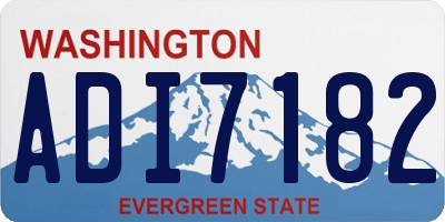 WA license plate ADI7182