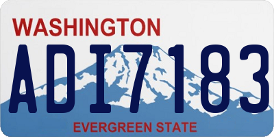 WA license plate ADI7183