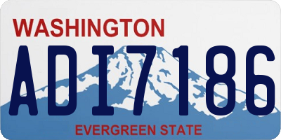WA license plate ADI7186