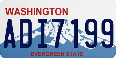 WA license plate ADI7199