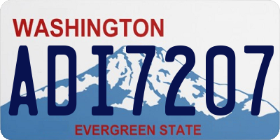 WA license plate ADI7207