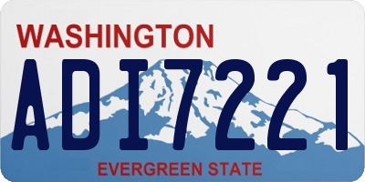 WA license plate ADI7221
