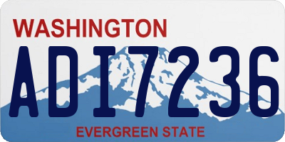 WA license plate ADI7236