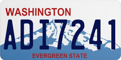 WA license plate ADI7241