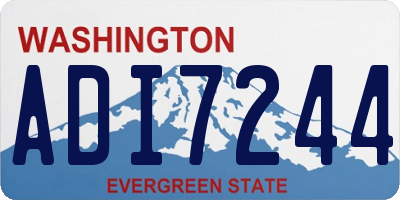WA license plate ADI7244
