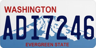 WA license plate ADI7246